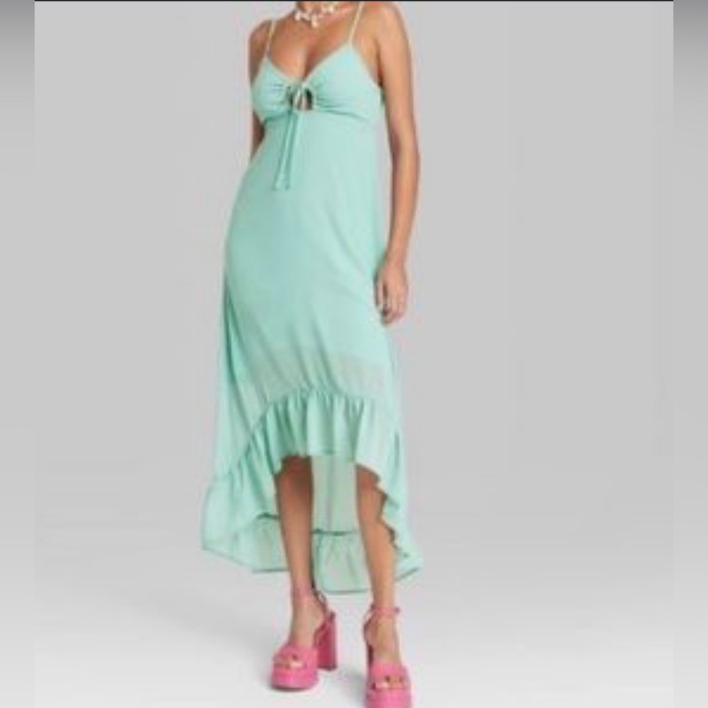 Women's High-Low Hem Chiffon Dress XL